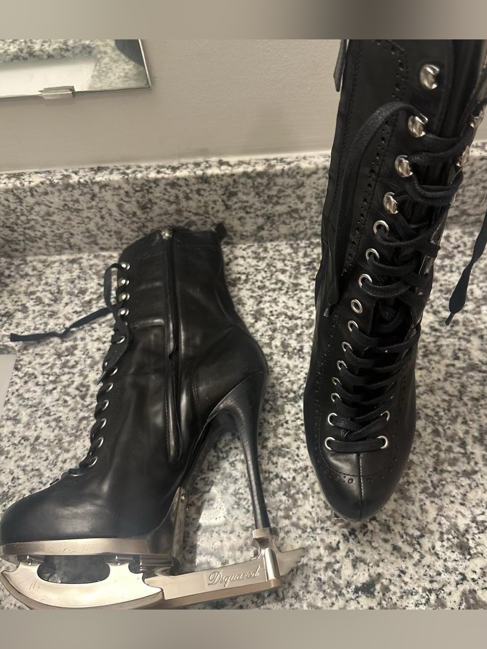 Rare DSQUARED2 Archive Ice Skate Blade Boots – Size 39